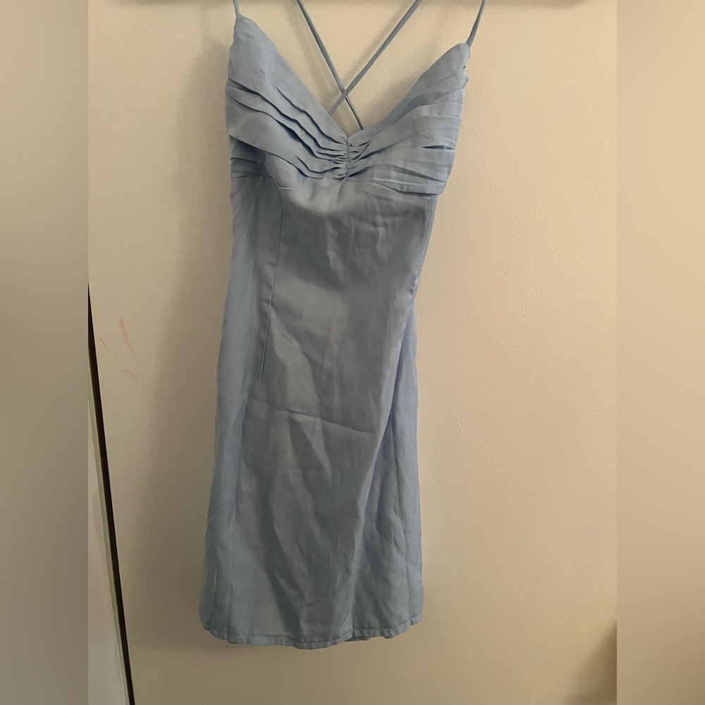 Beginning Boutique Avery blue mini dress